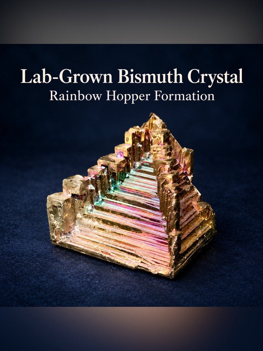 Lab-Grown Bismuth Crystal🌈Rainbow Hopper Formation